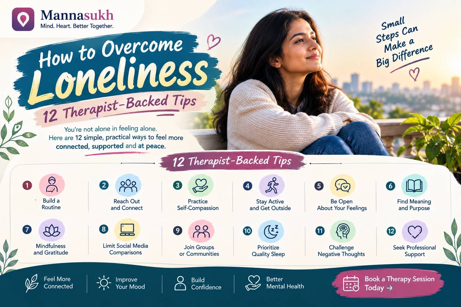 How to Overcome Loneliness: 12 Therapist-Backed Tips